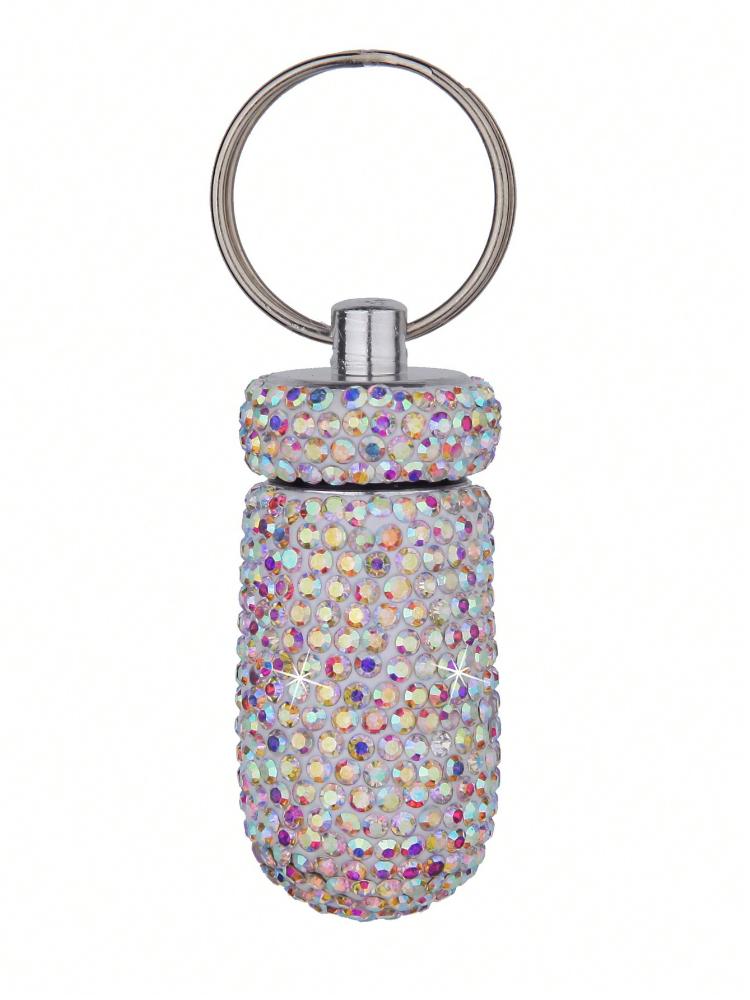 

Контейнер для таблеток Портативный Чехол для бутылочки для таблеток Водонепроницаемый Дорожный Кристальный Мини-контейнер для таблеток Хранение с Брелоком для Улицы розы красного