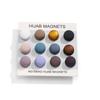 Colorful Magnetic Clasp Brooch Set: Strong Round Magnet Buckle for Shawls and Scarves