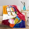 Colorful Geometric Portrait for All Seasons Blanket Lunch Break Throw Gift