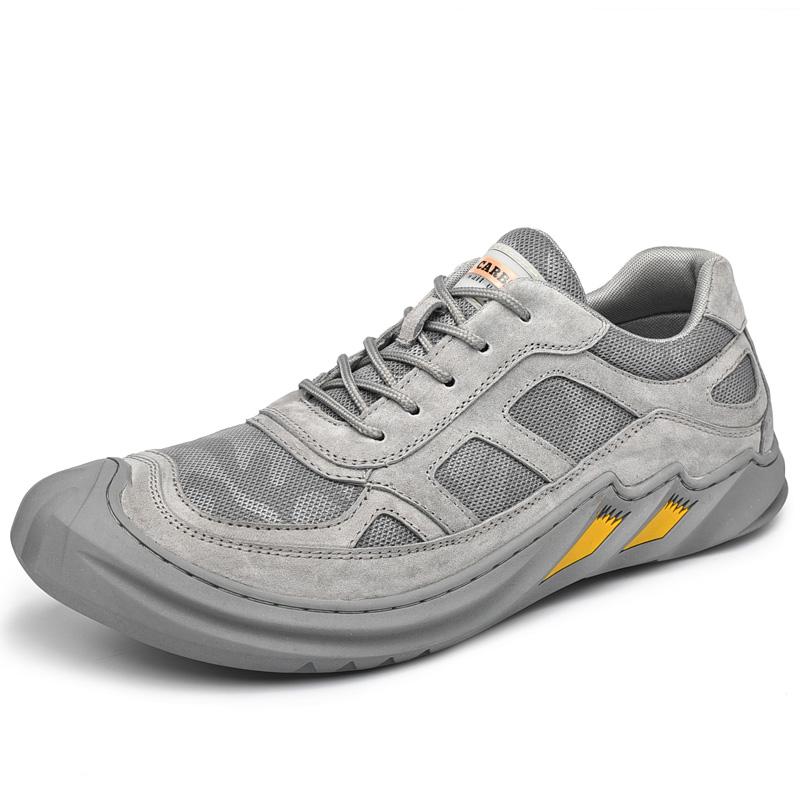 Luxury Genuine Leather Men's Hiking Casual Sneakers Sports Shoes Flat Shoes Handmade Breathable Non-slip Wear-resistant Holiday