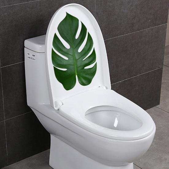 Kreative Blumen-Gras-Wandaufkleber, selbstklebende PVC-Aufkleber, Vinyl-Kunst-Dekoration, abnehmbare Toilettendeckel-Aufkleber, Badezimmer-Keramikfliesen-Aufkleber