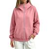 Women's Fashion Loose Fit Zip-Up Hoodie Casual Long Sleeve Sweatshirt