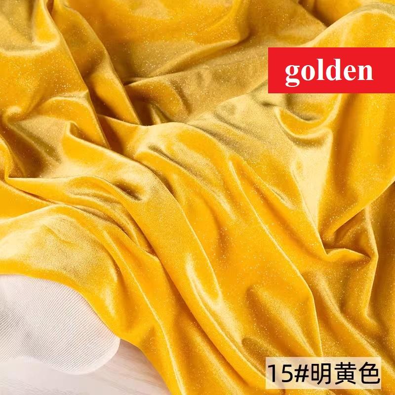 Glitter Velvet Fabric Soft Stretchy Cloth, Shimmer and Shine with Metallic Sparkle, Perfect for Dressmaking Costumes Upholstery