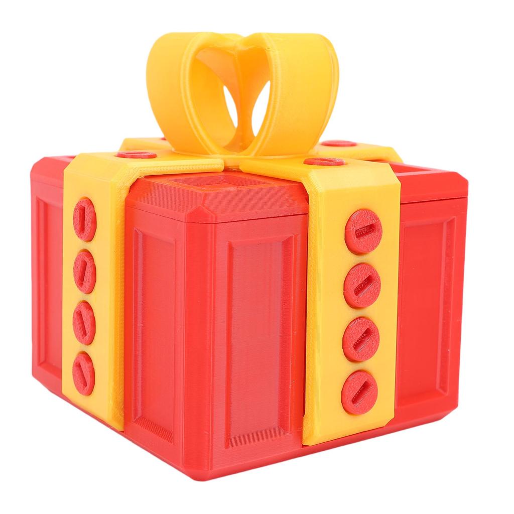 Otvírací dárková krabička se šroubky Prank Šroubovací krabička Vtipná 3D tištěná dárková krabička na Vánoce Narozeniny Svátek 3,9 x 3,9 palce