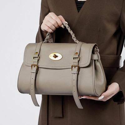 Women's 2024 Genuine Leather Cowhide Messenger & Tote Bag - Handheld, Shoulder-style, Versatile Briefcase for Commuting