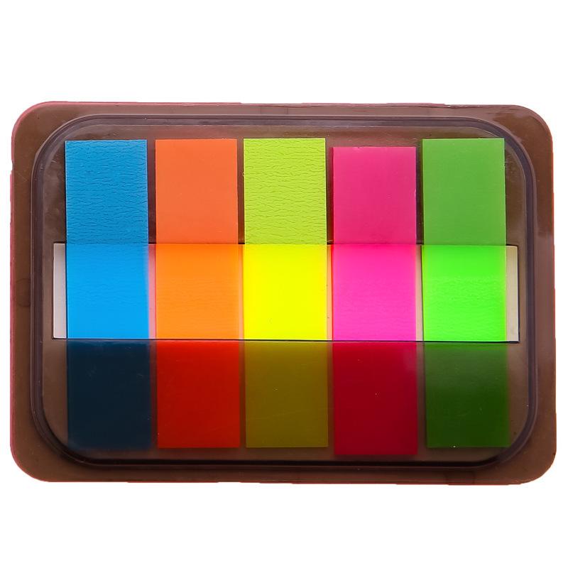 Transparent Fluorescent Sticky Note Labels - Highlight and Index Stickers for Student Classification