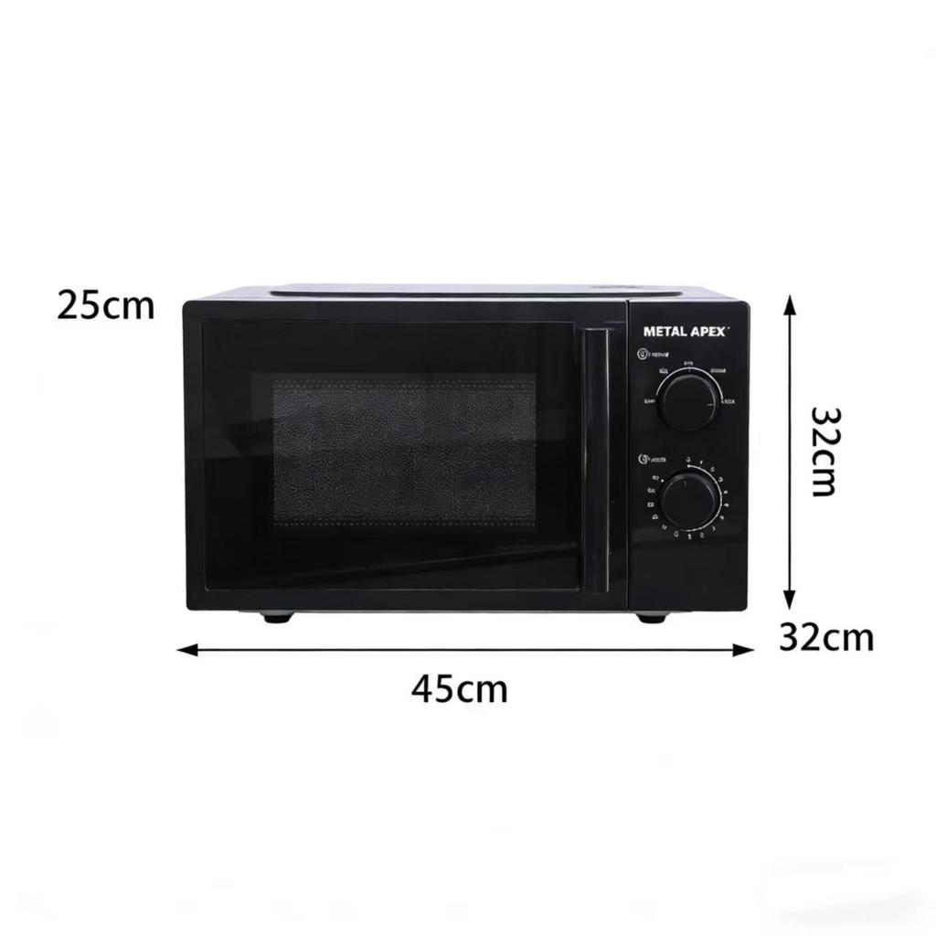 20L/25L Multi-functional Home Microwave Oven with Turntable and Mechanical Knob