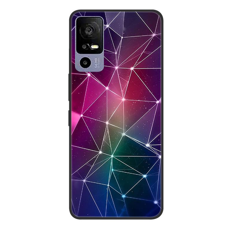For TCL 40R 5G T771A Case Painted Soft Black Silicone Bumper Phone Cover for TCL 40 R 5G 6.6" Case TCL40R 40R Etui Coque Fundas