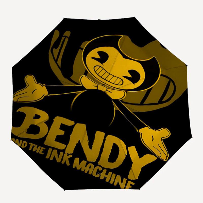 

1PC Bendy and Ink Machine Automatic Open/Close, 8-Rib Durable Frame Compact Travel Umbrella for Men & Women 074