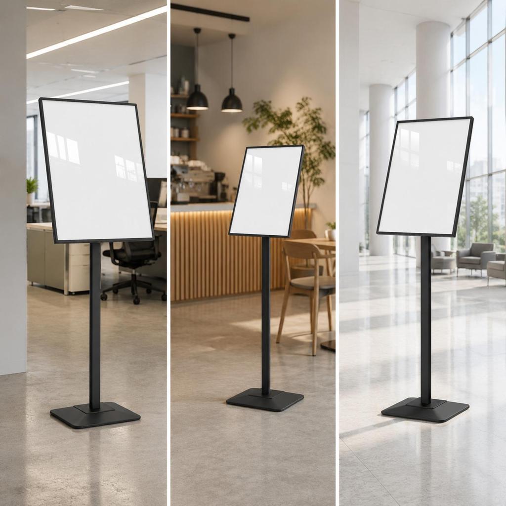 Freestanding Advertising Sign Holder Vertical and Horizontal Floor Standing