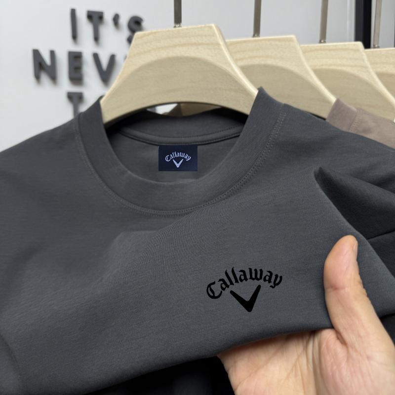 Callaway 2025 Summer Men's and Women's New Embroidered High-quality Round Neck Large T-shirt Couple Golf T-shirt