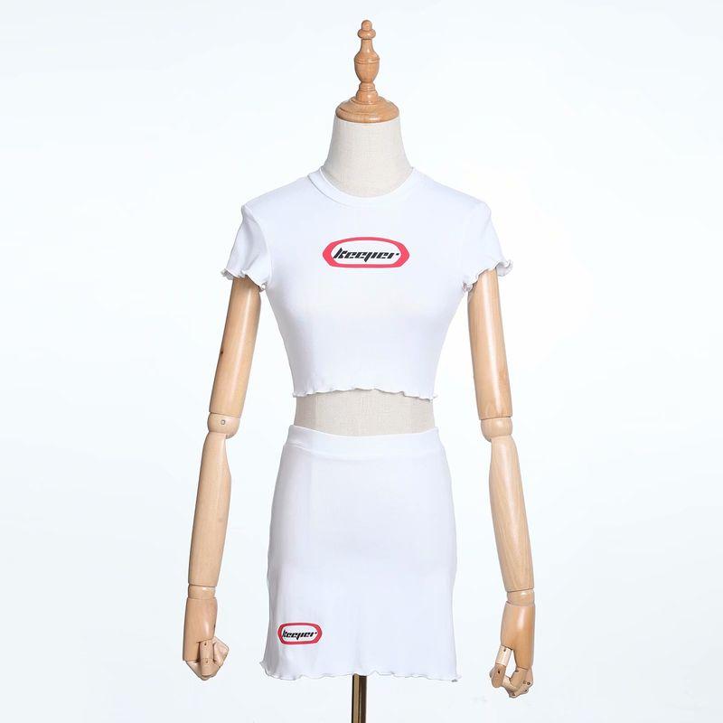 

Kliou Легко носить Стройнящий Высокая талия Полудлинный Короткий Костюм Rice White M (55.00kg -65.00kg)