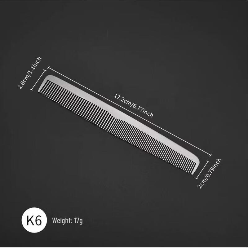 JINGRUIXIANG Professional Stainless Steel Barber Comb K9