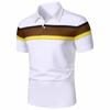 Herren Colorblock Kurzarm Poloshirt mit Umlegekragen - Neue europäische und amerikanische Mode