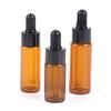 5Pcs/Lot Amber Glass Pipette Bottle Jars Cosmetic Perfume Essential Oil Bottles