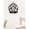 Black Metal Bear and Paw Wall Art, Home Decor, Living Room Gift