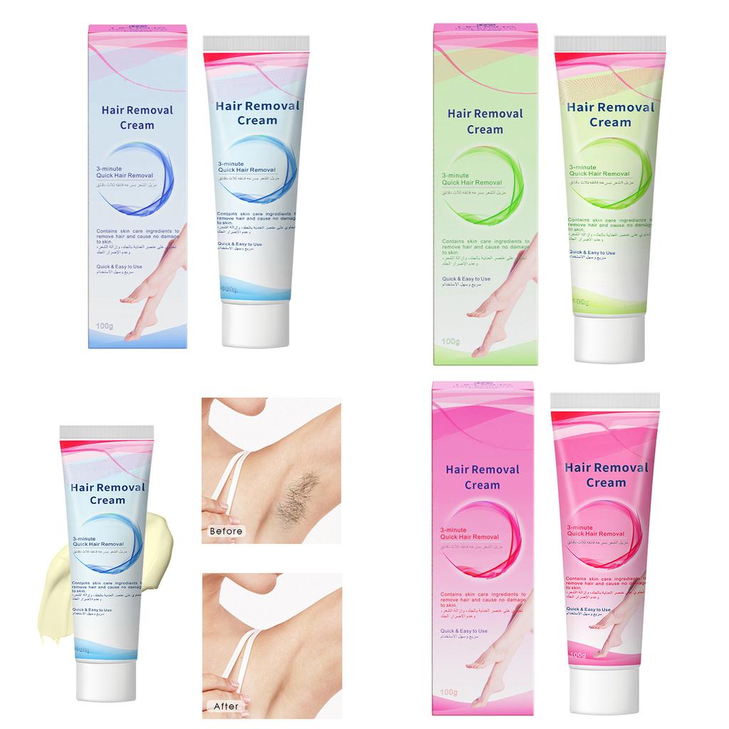 Zklidňující krém pro depilaci těla pro citlivou pokožku - Nedráždivý unisex depilační krém s jemnou a hladkou depilační zkušeností