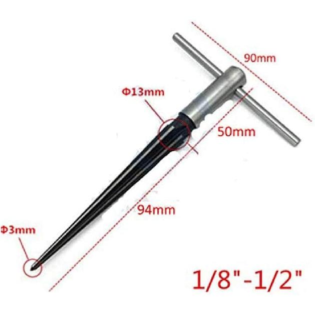 2Pcs 3-13mm/5-16mm Bridge Pin Hole Hand Held Tapered Reamers 6 Fluted Chamfer Reaming Guitar Woodworker Luthier Tool