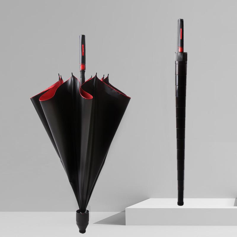 11-Inch umbrella, automatic golf umbrella, enlarged double-layer weather and rain dual-purpose, windstorm-resistant long handle advertising custom