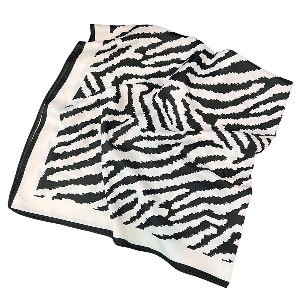 1116 Fashion New Black and White Zebra Pattern 91 Large Square Scarf European and American Versatile Temperament Scarf Commuter Shawl