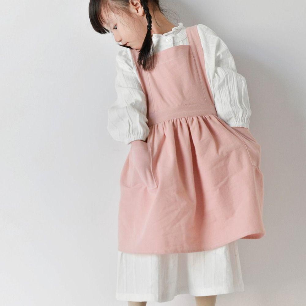 Solid Color Florist Apron Adult/Children Children's Apron Kitchen Cooking Apron  Housework Cleaning