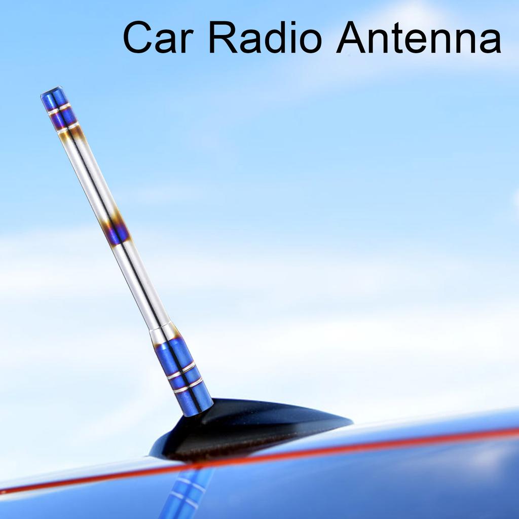 Replacement Car Antenna Universal Car Radio Antenna With Anti-Theft Design For Cars Trucks 5.12-Inch Alloy Vehicle Antenna FM AM