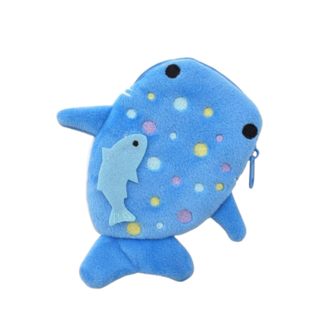 

Bag Pendant Whale Shark Coin Purse Cartoon Shark Plush Coin Bag Earphone Ornament небо синє кольору