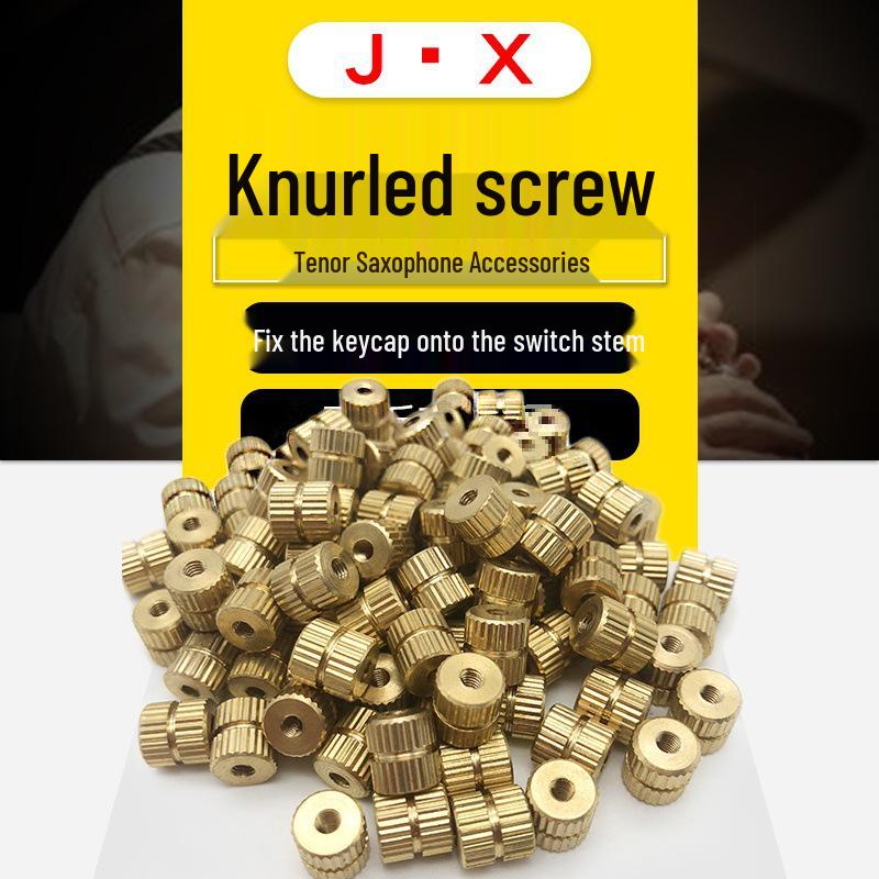 Brass Tenor Horn Knurled Key Shaft Screw Nut Repair Parts Custom Size