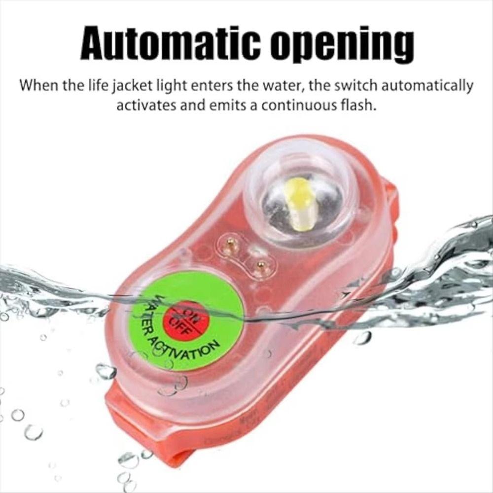 Overboard Survival Life Jacket Light Emergency Seawater Self-Lighting Light  Outdoor