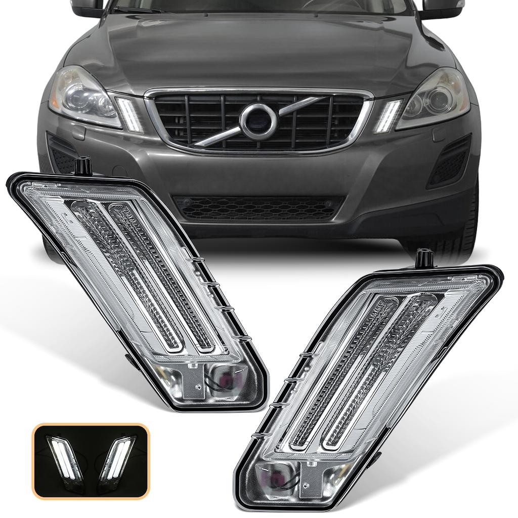 LED Fog Lamp For Volvo XC60 2009 2010 2011 2012 2013 Front Fog Light Daytime Running Lamp Daylight Driving 31290873 31290874 12V