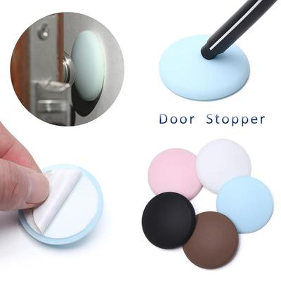 Rubber Doorknob Crash Pad Door Handle Stopper Bumper Self Adhesive Wall Protector