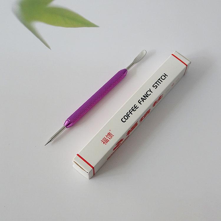 Stainless Steel Latte Art Carving Needle with Ebony Handle