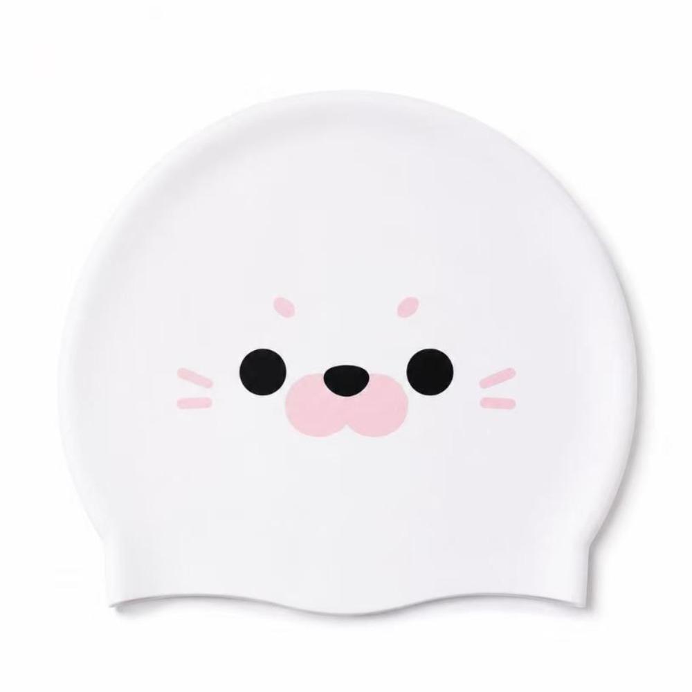 Ear Protection Silicone Swim Caps Animal Printed Seal Swim Hat Swimming Caps Women Girls