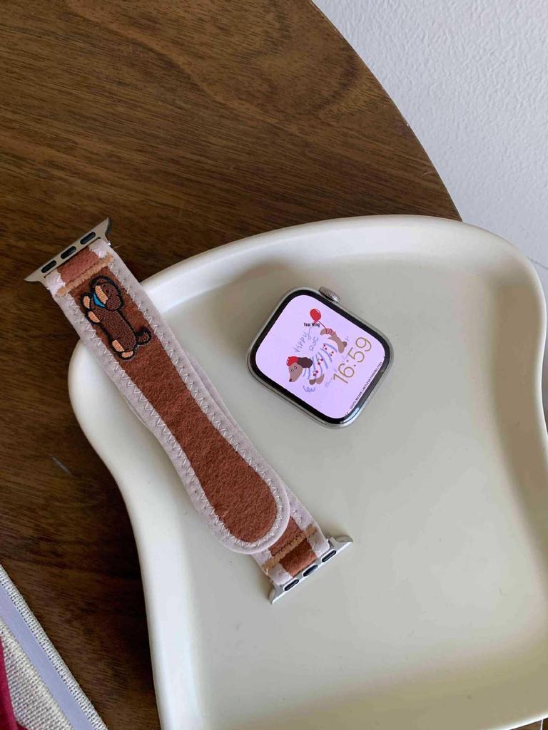 Nylon Velcro Loop Strap for Apple Watch Series 5-9, SE, Compatible with iWatch 7-8