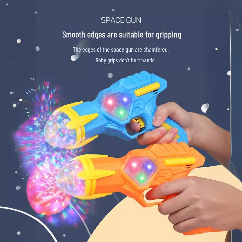 Light-Up Rotating Toy Gun with Music and Projected Images, MP7 Model