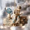 Just A Girl Who Loves Book Christmas Ornament 2D Flat Acrylic Reading Lovers Hanging Ornament Gifts for Readers Book Lover Students Teachers