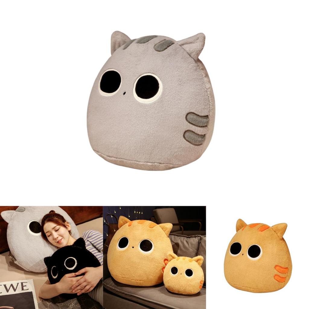 Cute Black Cat Dumpling Pillow Plush Toy Stuffed Animal Doll