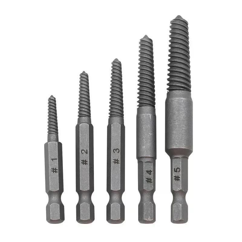 5-10pcs Hexagonal Shank Broken Head Screw Extractor Screw Broken Head Screwdriver for Taking out Electric Drill Tool Set