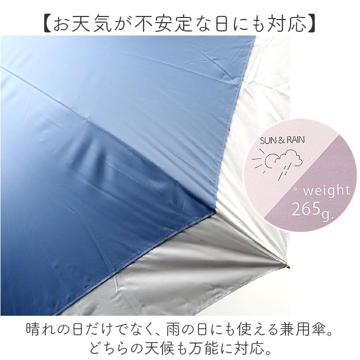 ATTAIN Long 7 Sun and Rain Beige Umbrella, Ribs, 55cm, Umbrella,