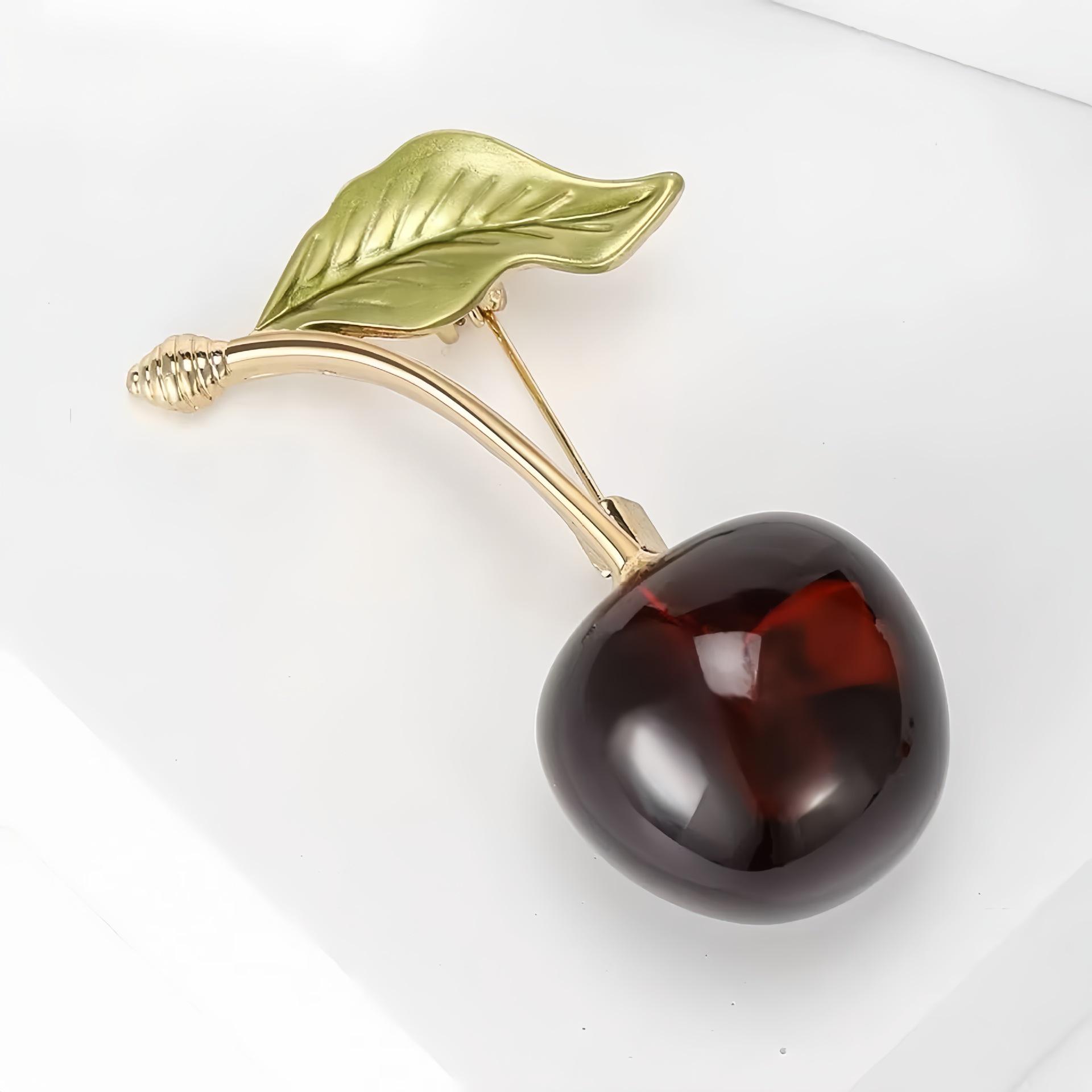 

Exquisite Women s Cross Cherry Luxury Brooch Pin - Elegant Dress Accessory