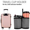 Luggage Handle Water Bottle Holder Bag Dual Cup Storage Pouch Adjustable Drawstring Drink Carrier For Travel Suitcase Use