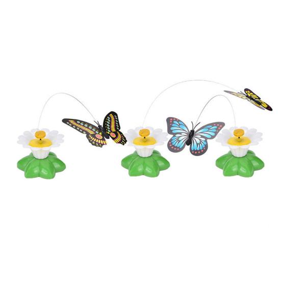 Electric Toys Flutter Portable Plastic Various Colors Butterfly Pet Toys for Cat