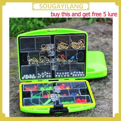 Plastic Fishing Tackles Box Fishing Swivel Gear Lures Hooks Accessories Boxes Fishing Tools with Box