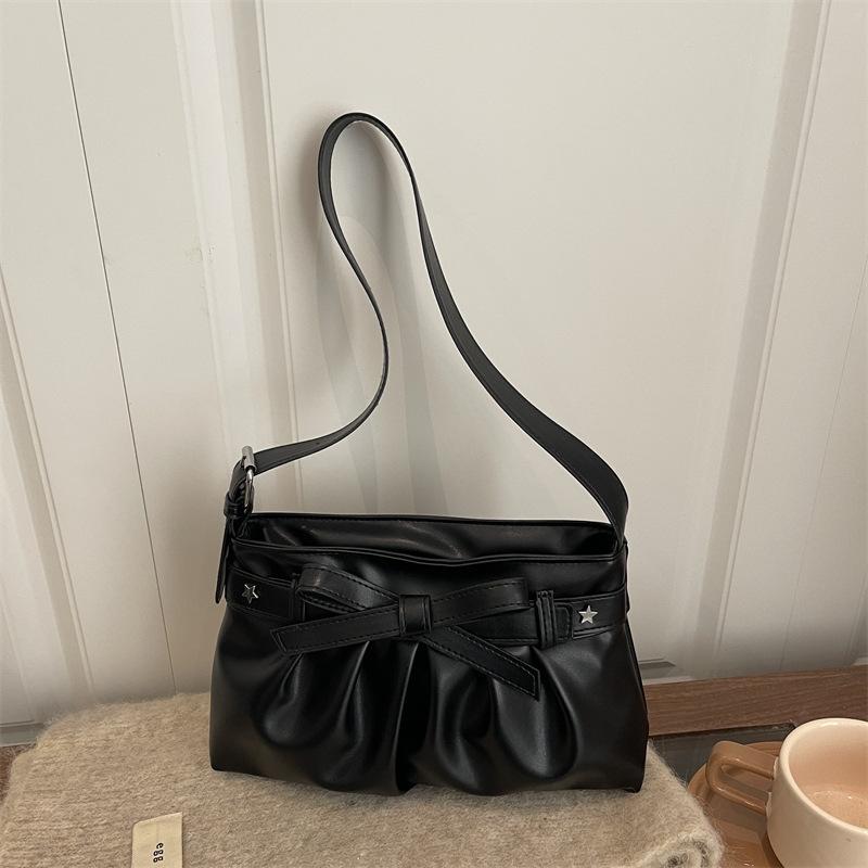 Sweet Cute French Nordic Style Bowknot Folded Shoulder Tote Bag