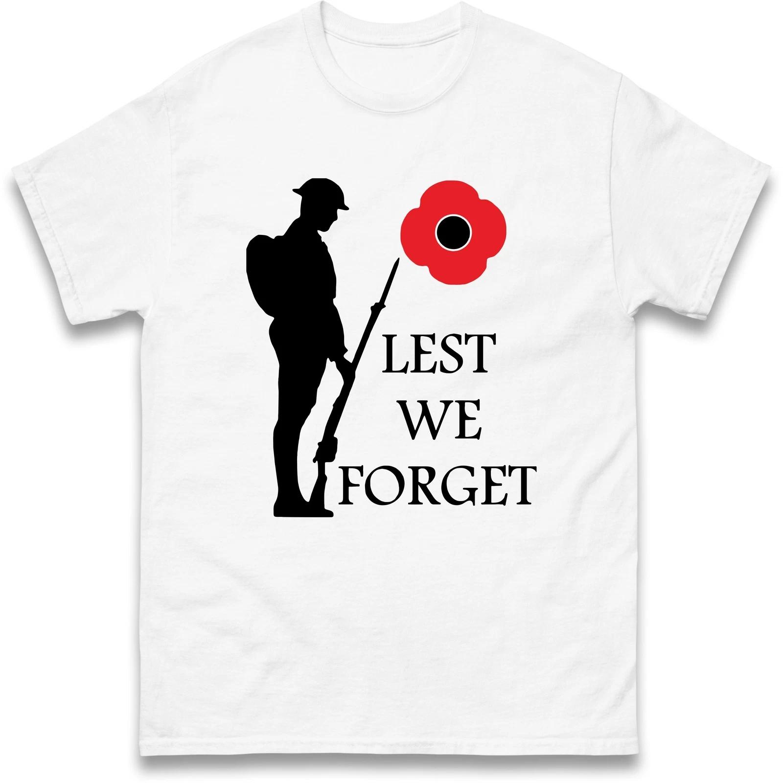 Lest We Forget T Shirt,Veteran Tee,Remembrance Day,British War,Armistice Day Top 2XL