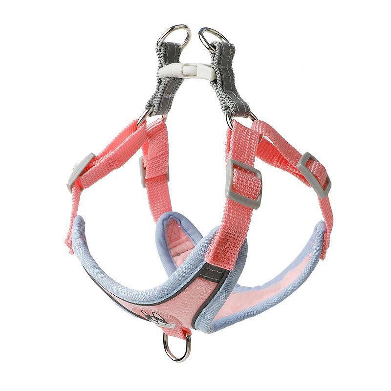 Reflective Vest-Style Harness with Leash for Small Dogs