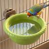 Anti-Splash Parrot Water Bowl Removable Pet Feeder Ledge Bird Cage Bath Tub  Aviary