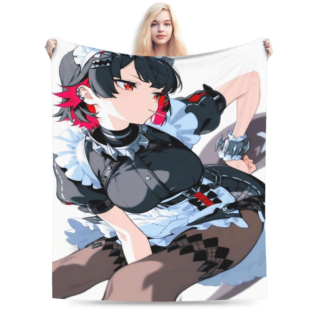 ZZZ Ellen Nicole Miyabi Plush Blanket Girls Boys  Flannel Throw Blanket For Couch Chair Super Warm Custom Quality Bedspread Gift