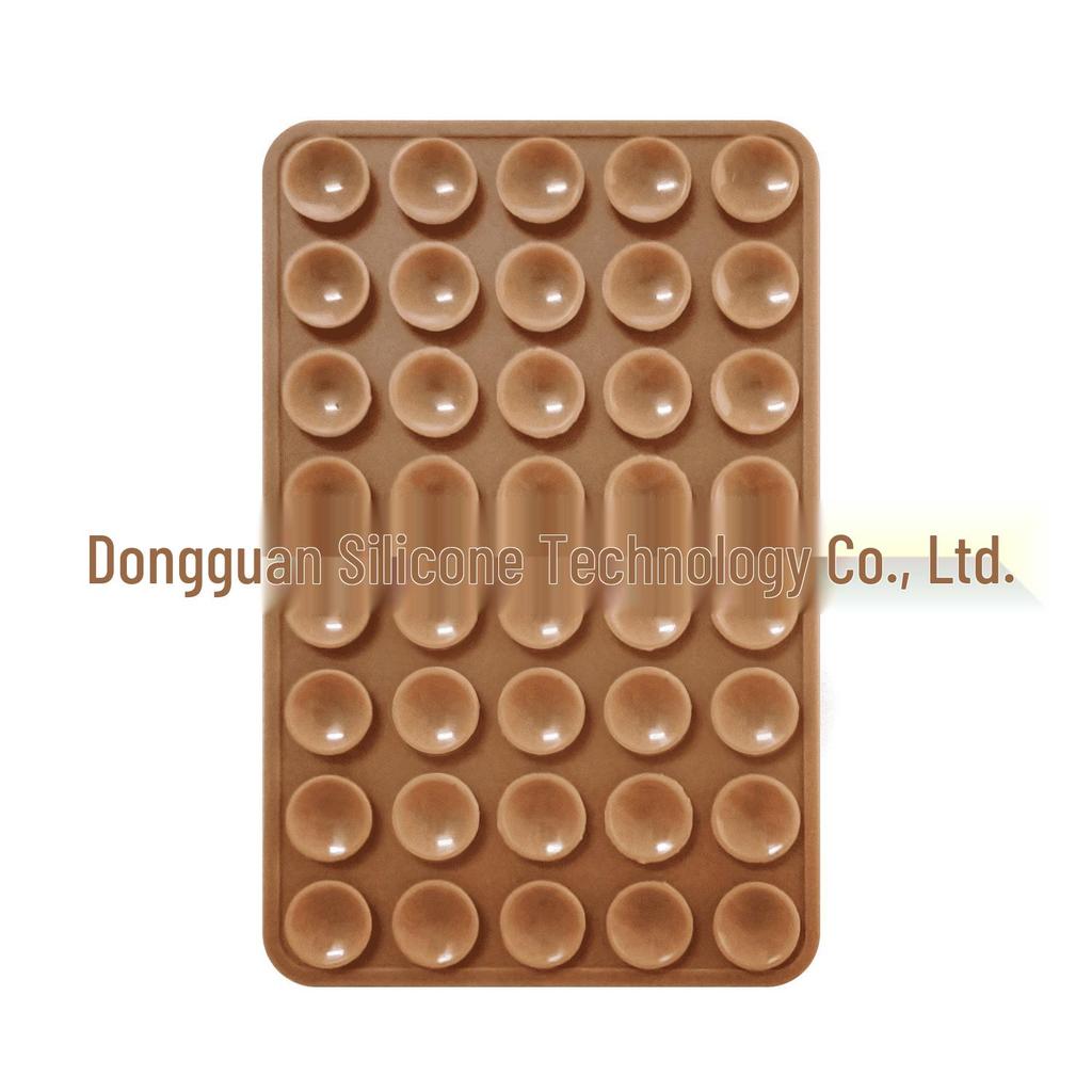 Black Silicone Anti-Slip Phone Stand: 24 Portable, Minimalist Suction Cup Stickers