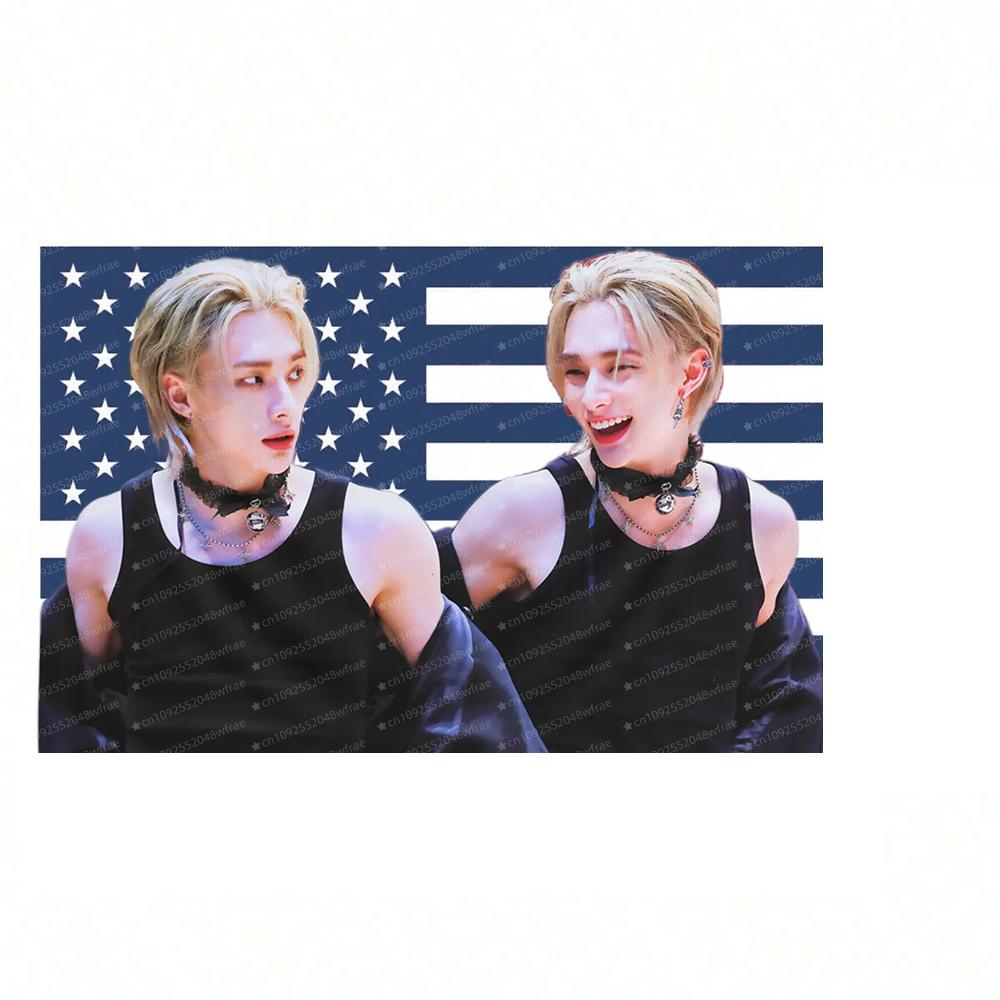 Hwang Hyun Jin Tapestry Idol Home Decoration Dormitory Background Cloth Gift Creative Birthday Gift Concert Banner 74x94cm(29x37in)